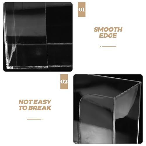 Caja organizadora de pañuelos acrílica transparente soporte rectangular mesa 4
