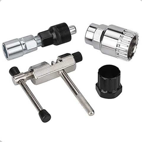 Bicycle Mountain Bike MTB Repair Tool Kit Bottom Bracket Remover + Bike Chain Breaker + Crank Extractor + Bottom Crank Bracket Removal Tool For Cranked Remove Flywheel Chain Axi Tool Cover