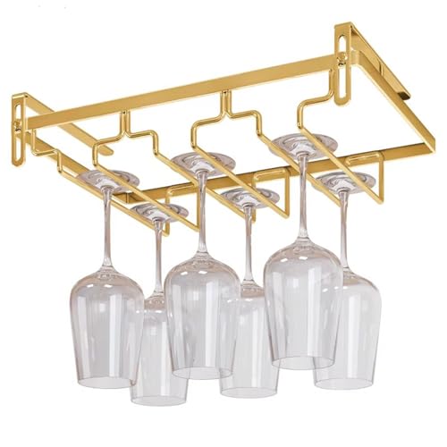 Soporte de metal ajustable de 3 filas para debajo del gabinete, para colgar vinos, negro y 35 x 22,5 x 6,5 cm, perfecto para cocina