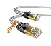 Cat 7 Ethernet Cable, DanYee Nylon Braided 50ft CAT7 High Speed Professional Gold Plated Plug STP Wires CAT 7 RJ45 Ethernet Cable 3ft 10ft 16ft 26ft 33ft 50ft 66ft 100ft (White 50 ft)