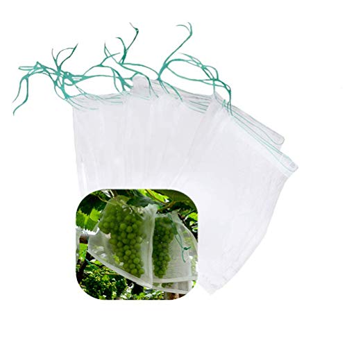 Belit Net Bags 20 Pcs Protection Tomatoes Bag with Drawstring Nylon Mesh Reusable Fruit Bags for Fruit Trees Plant Prevent (13.7