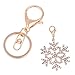 Produktbild Skyeye 1 Stück Weihnachtsschneeflocke Diamant Schlüsselanhänger Schlüsselring Schlüssel Anhänger Keychain Anhänger 10.5cm