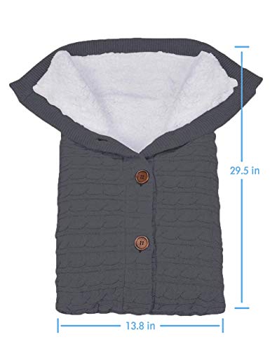 image for XMWEALTHY Unisex Infant Swaddle Blankets Soft Thick Fleece Knit Baby G