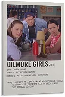 DIAOSI QJMDM TV Series Gilmore Girls 90s Vintage Posters Poster Decorative Painting Canvas Wall Art Posters for Room Aesthetic 08x12inch(20x30cm)