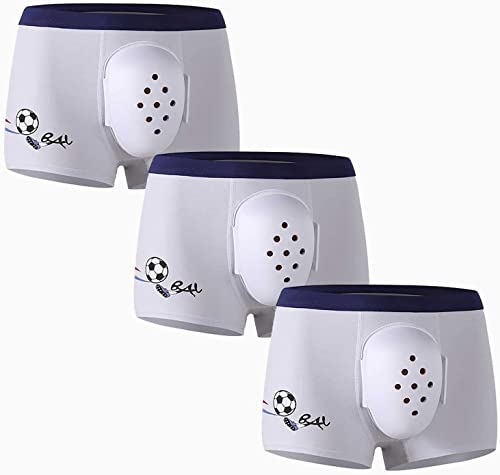 3pc Breathable Boxer Shorts for Boys Post Circumcision Recovery, Soft Cotton Circumcision Underwear, Surgery Recovery Pants(Light Blue,Child XL)