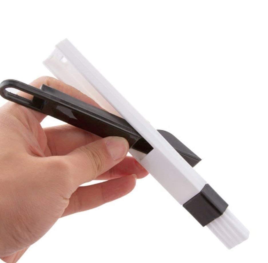 Image of Window Groove Frame Cleaning Brush and Dust Cleaning Brush for Window Slot Keyboard with Mini Dustpan, Door Track Cleaning Brushes, Dust Cleaner Tool for All Corners Edges and Gaps Pack of 2
