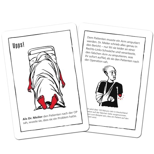 Moses. Black Stories Medizin - 50 Rätsel mit Fällen aus der Welt der Medizin, Krimi Kartenspiel mit Spielvariante und Punktechips, Rätselspiel für Jugendliche und Erwachsene