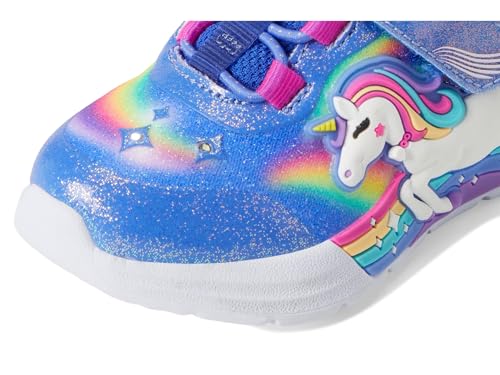 Skechers Girls S Lights: Unicorn Chaser Sneaker, Blue Sparkle