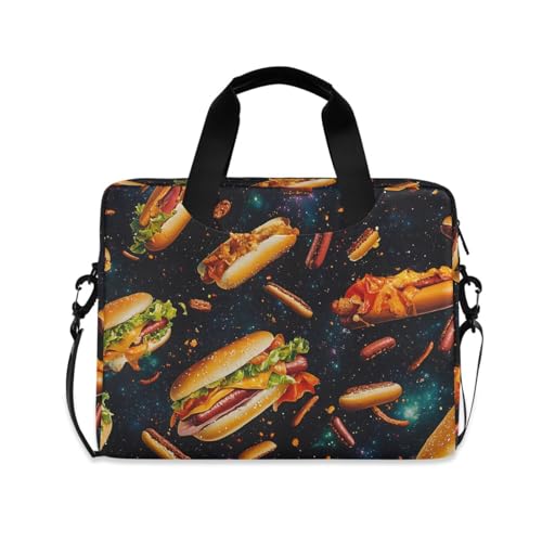 Bolso bandolera para laptop con diseño de hotdogs miniatura 1