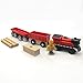 Battery Operated Cargo Train for Wooden Train Track Set Toys for Toddlers 3 4 5 Year Old Boys Kids Magnetic Couplings Construction site Fram Harbor Vehicle (Without Battery)