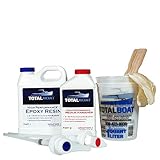 TotalBoat-510822 High Performance Epoxy Kit, Crystal Clear Marine Grade Resin and Hardener for Woodworking, Fiberglass and Wood Boat Building and Repair (Quart, Medium)