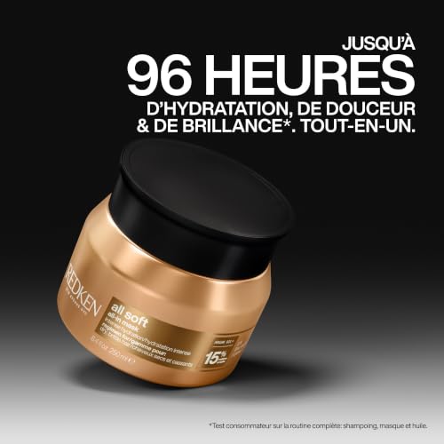 Masque hydratation cheveux secs All Soft Redken 100ml - vue 4