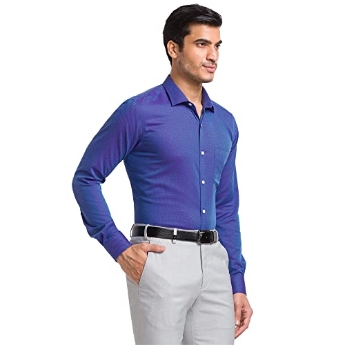 Image of Park Avenue Men's Pure Cotton Print Pattern Slim Fit Cut Away Collar Full Sleeve Casual Shirt