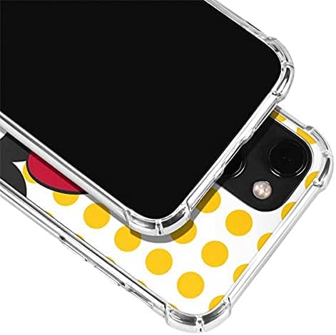 Skinit Clear Phone Case Compatible with iPhone 13 Mini - Officially Licensed Disney Minnie Mouse Profile Yellow Dots Design