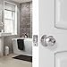 Door Knob with Lock - Keyed Entry Door Lock - Round Bedroom Door Knobs with Lock and Key,Entrance (Privacy/Entry) in Satin Stainless Steel