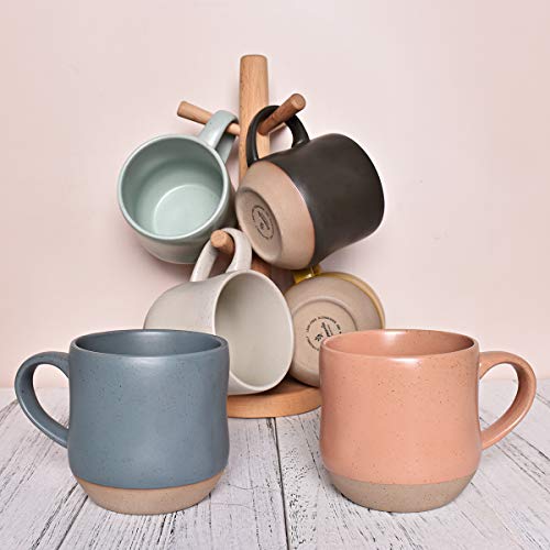 Bosmarlin Large Stoneware Speckled Coffee Mug, Big Ceramic Tea Cup, 17 Oz, Dishwasher And Microwave Safe, 1 Pcs (Light Orange, 1) #TOP6