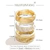 HUAYUNFANG 3Pcs Cream Resin Bracelet for Women Chunky Acrylic Resin Bangle Set Trendy Irregular Punk Acetate Mottled Bracelets Statement Jewelry #5