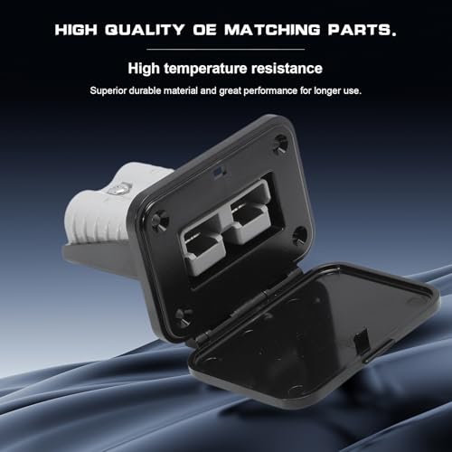 GNXfixt 120A Unterputz Einbaurahmen mit Abdeckung stecker,Panel Basistaubschutzabdeckung Kompatibel mit Anderson Steckverbinder inkl für Auto Wohnmobil Wohnwagen Motorrad Boot Solaranlagen