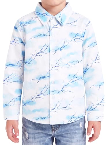 Image of Boys Hawaiian Button Down Shirt, Pure Combed Cotton Short Sleeve Size 3-15Y | Pure Combed Cotton, Smooth 60s yarn, Tagless Label, Pilling-Resistant, Shrink-Resistant, Fade-Resistant, Machine Washable