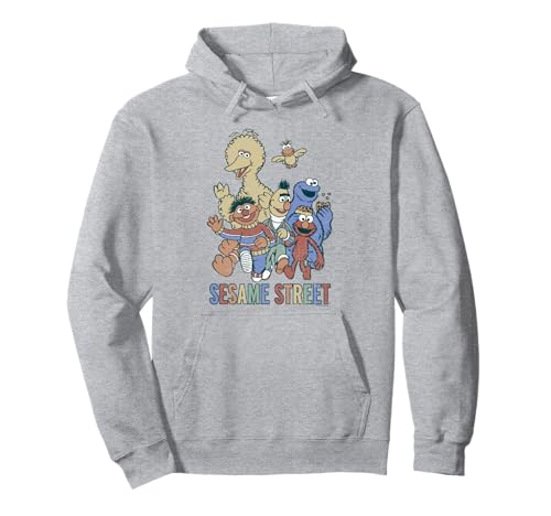 Sweat Sesame Street Colorful Group Pullover Hoodie une idée cadeau originale