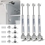 pistão a gás amortecedor para porta de móveis e armários abre pra cima soprano 4 unidades (PRATA-100N)