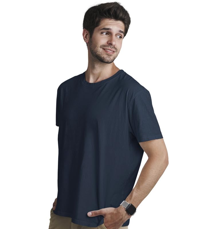 Image of INDISSH Couple T Shirt for Men and Women| Anniversary | Mens & Women Cotton Printed Tshirt| Husband Wife Valentine Tshirt Gift | Solid Plain Tshirt