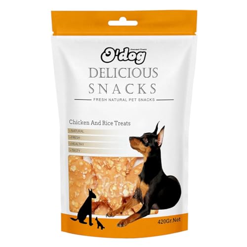 Image of Pets Empire O'Dog Delicious Fresh Natural Pet Snacks, Dog Treats for All Life Stages (Chicken & Rice Treat) (420 gm)