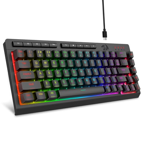 Redragon Wired Gaming Keyboard, RGB Backlit, 60% Compact...