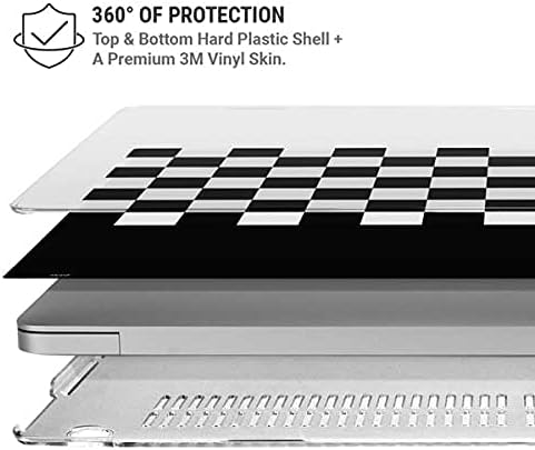 Skinit Case + Skin Compatible with MacBook Air 13in (2020) Originally Designed Checkerboard Split Design