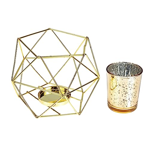 Cabilock Candle Cup Table Candlestick Retro Decor Housewarming Votive Candle Stand Wedding Table Decorations Wedding Decorations Ornament Candle Holder Wrought Iron Desktop Succulent Plants