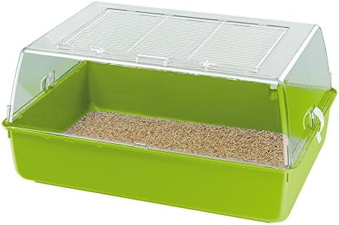 Ferplast Mini Duna Multy - Jaula para hámster - Hábitat para roedores, cobayas, Conejos, diseño Transparente Interactivo, fácil Acceso y Limpieza, 71 x 46 x 31,5 cm