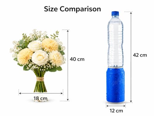 Image of Divyakosh Artificial Flowers for Home Decoration- Flora for Decor| Artificial Flowers for Vase (VASE NOT Included) Home Decor Items, Artificial Peach Dahlia & Rose Flowers Bunch for Vase