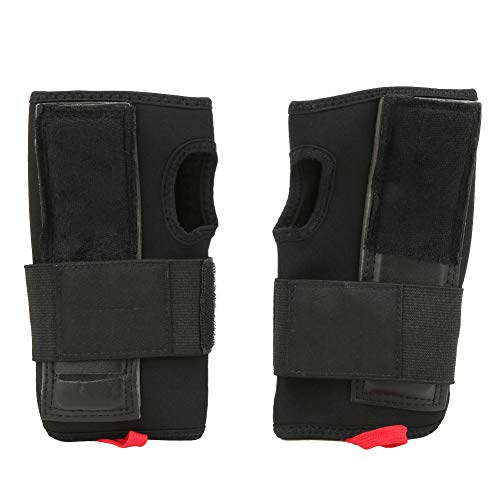 Haofy Protège-Poignet de Patinage à roulettes, Support Durable pour Les Sports de Plein Air, équipement de Protection Anti-Chute pour Hommes, Femmes et Enfants, Néoprène Noir S (M)
