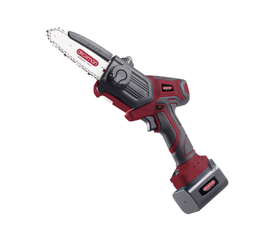 ARCHMAN POTATORE SEGA SEGACCIO A CATENA A BATTERIA PE02 DIAMETRO TAGLIO 120MM - BARRA 12.5CM - PROFESSIONALE LEGGERO E POTENTE