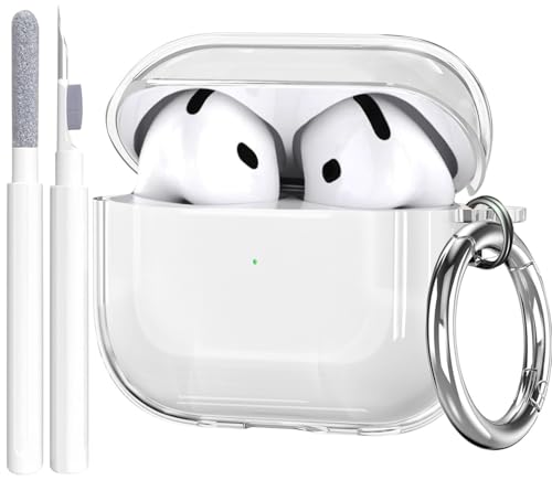 Image of OTOPO for Airpods 4 Case Clear with Cleaning Kit 2024, Soft TPU Transparent Apple AirPods 4th Generation Protective Cover Skin Women Men for iPod 4 Case, Clear