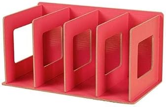 Estantería sencilla de varios niveles con 4 compartimentos de madera para libros, artículos diversos, mesa, organizador de cocina, decoración del hogar (color: azul) (Dinosaurio blanco Doodle4)