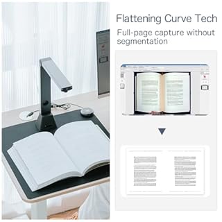 Gtremulent Scanner Portatile A3 Professionale: 22MP per Documenti Libri con OCR 130 Lingue & LED Integrati Windows/Mac Compatibile per Biblioteca Scuola Uffici Casa Studenti