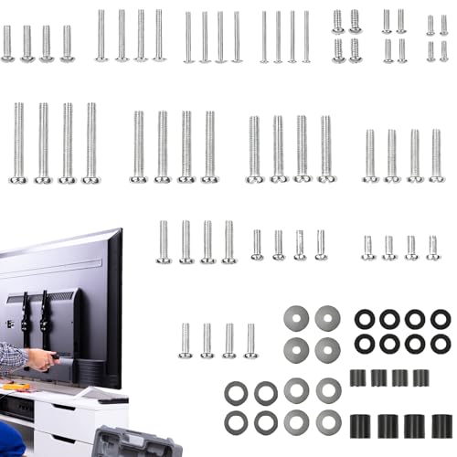 Vis de fixation TV universelles | Kit de 84 pièces M4 M5 M6 M8 pour support mural de téléviseur