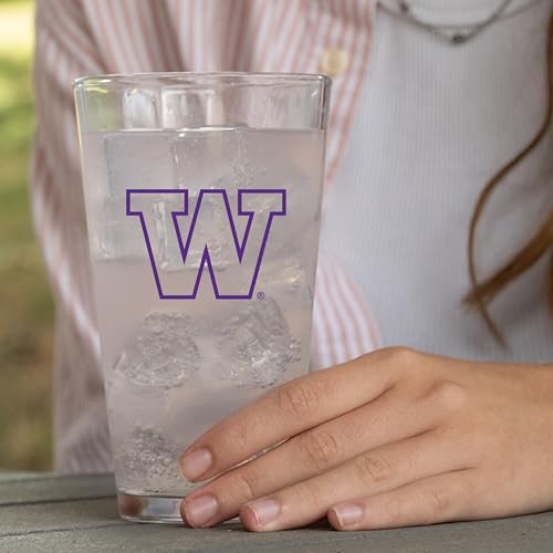 Image of Logo Brands NCAA 16 oz Pint Glass - Durable Glass With Bold Team Color- Chip-Resistant Rim Drinkware For Fans, Tailgates, Home Bars & Everyday Use