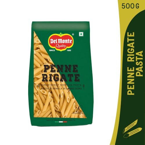 Image of Del Monte Penne Pasta (Imported) | Durum Wheat Semolina| No Maida | High in Dietary Fibre | Source of Protein | Cholesterol Free | Low Calories | No Artificial Ingredients, Salt & Sugar | 500g