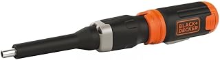 Black+Decker BCF601C-XJ BCF601C Stable Screw (LED Work Lamp, Right/Left Hose + Automatic Spindle Part Return,Including 5 TLG. Screw bit set, 4x alkaline batteries + shaft extension)