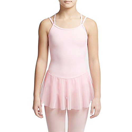 Robe camisole rose Capezio pour fille, taille Small avec bretelles