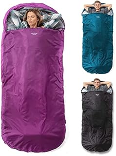 HIGHLANDER Extra Wide Rectangular Sleeping Bag For Adults - 1.6kg Lightweight Warm Snuggle Sleeping Bag