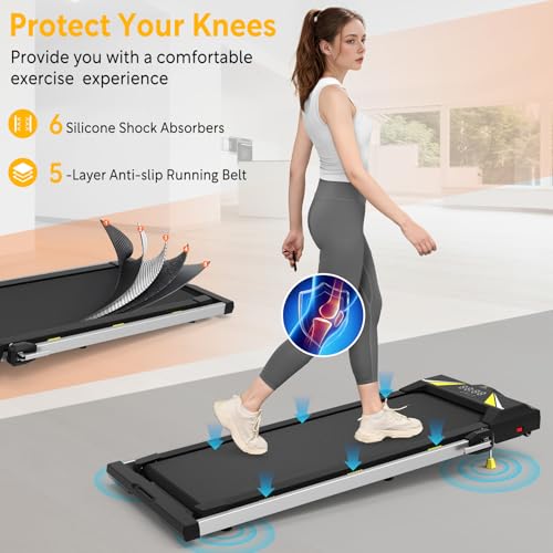 4 in 1 Laufband für Zuhause 12 km/h mit Neigung Walking Laufband Pad, Standardmodell 1-10 km/h, LED-Anzeige, Geräuscharme Laufbänder Fernbedienung für Zuhause und Büro – Bild 6