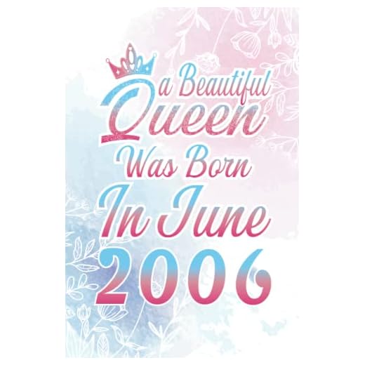 A Beautiful Queen was Born In June 2006: 16th Birthday Gift ideas For Woman Girl, 16 Years Old notebook journal, June motivational Quotes Birthday, ... 16 year old (lined notebook journal, 6×9 in)