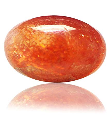 Pierre de soleil naturelle Sang Sitara 5,25 Ratti véritable pour lithothérapie homme et femme