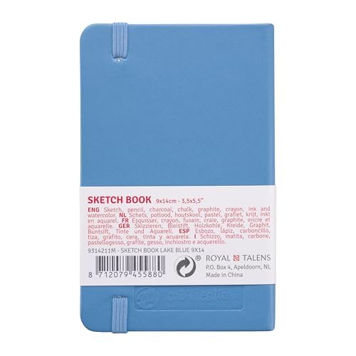 Image of Royal Talens T9314-211M 441807 Talens Art Creation Sketchbook Drawing Planner 3.5 x 5.5 inches (9 x 14 cm), Lake Blue