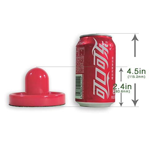 Red Air Hockey Pushers And Red Air Hockey Pucks, Goal Handles Paddles Replacement Accessories For Game Tables (4 Striker, 4 Puck Packs) #TOP2
