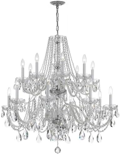 Crystorama Crystal - Eight Light Chandelier in Classic Style - 37 Inches Wide by 34 Inches High-Hand Cut Crystal Type-Polished Chro