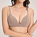 Eleplus 3 Pieces Lightly Lined Wireless Bras for Women Comfy Plunge T Shirt Bra Pack Mixcolor1,36C